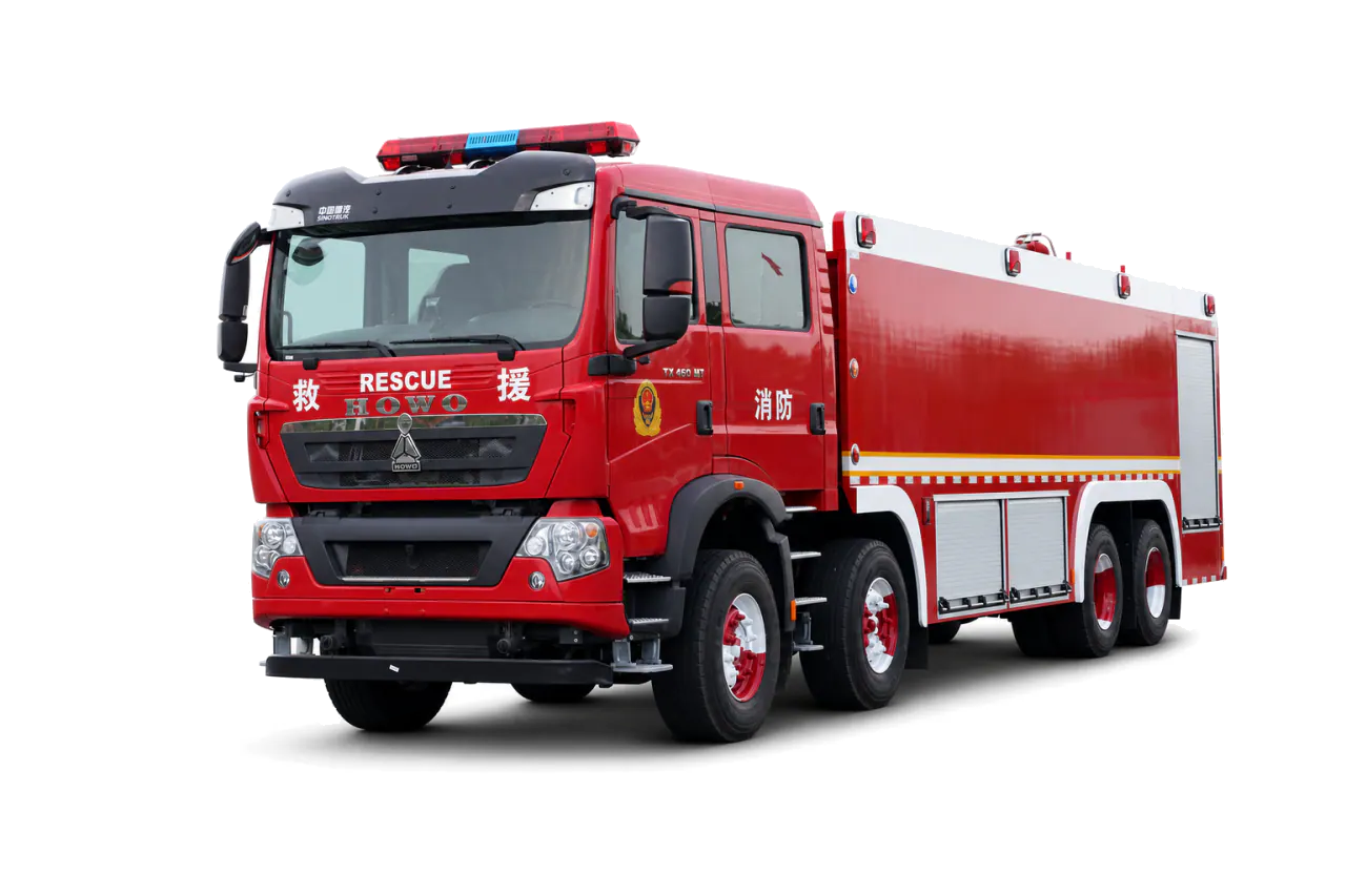Foam fire truck configuration