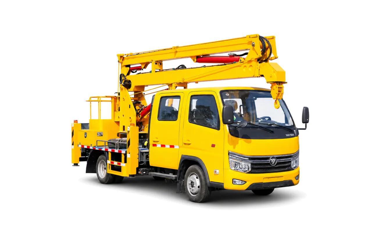 Articulating-Boom Aerial Work Platform Truck, original vehicle layout view
