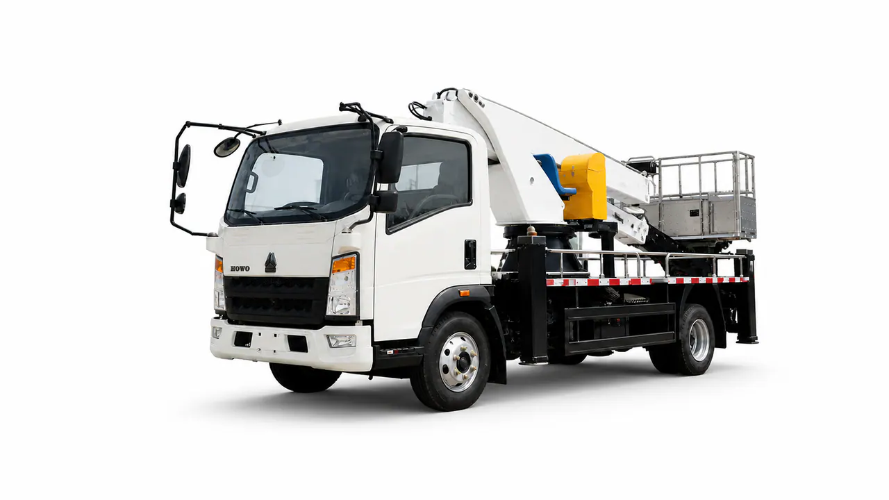 HOWO Aerial Work Platform Truck configuration image; not delivery evidence