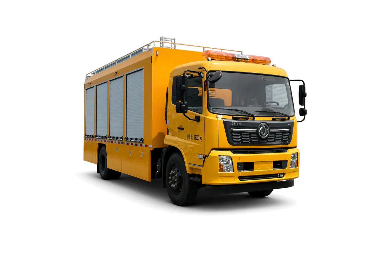 Mobile Drainage Pump Truck, original vehicle layout view
