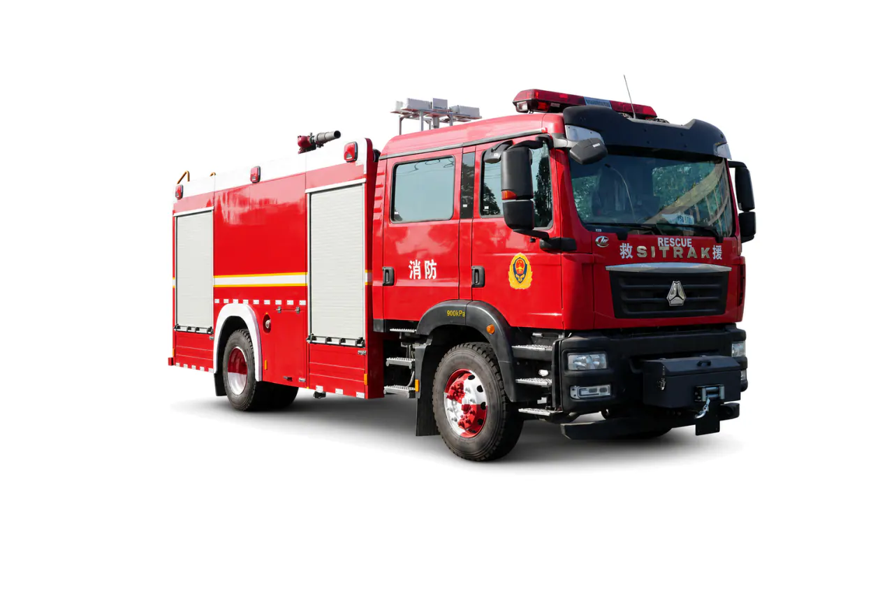 Dry Powder Fire Truck, original vehicle layout view