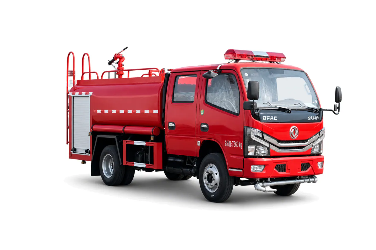 Water Tanker Fire Truck, original vehicle layout view